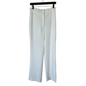 Express Wide Leg Super High Rise Ruffle Trim Waist Dress Pants Size 6S